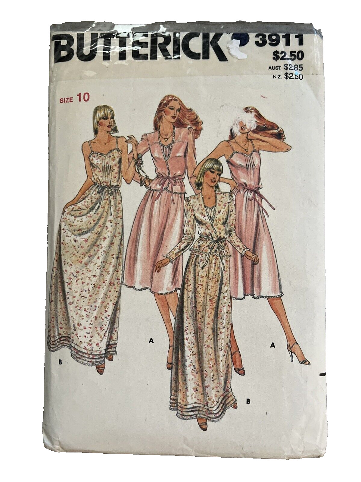 Vintage Butterick Sewing Pattern Misses Size 10 Peasant Maxi Dress & Jacket UC