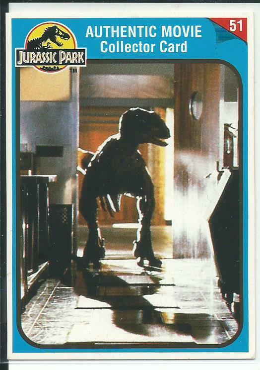 Vintage Jurassic Park Movie Collector Card # 51 Jaws Jackson Kenner