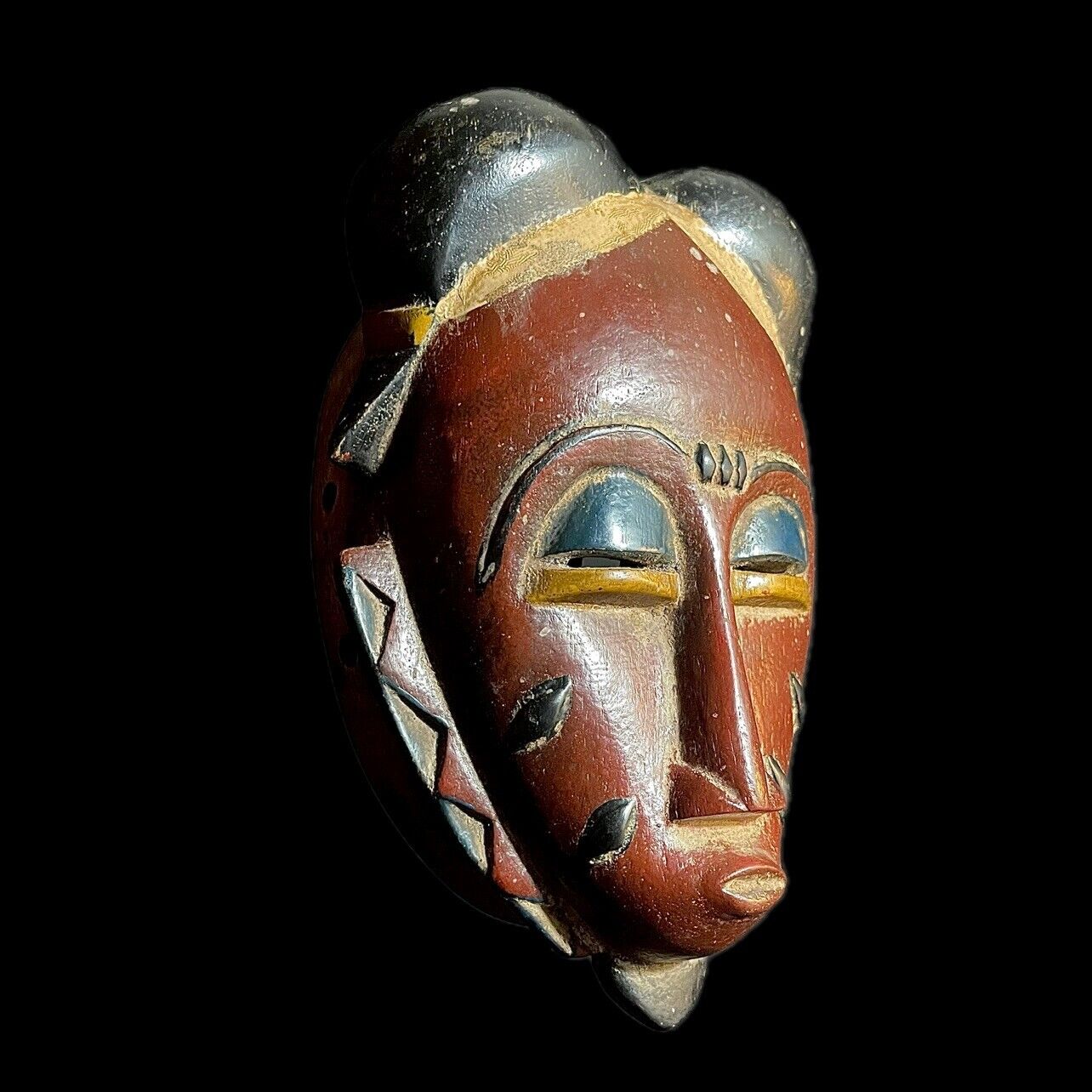 African Masks Baule Antique Wall Hanging Primitive Art Collectibles Masks-9430