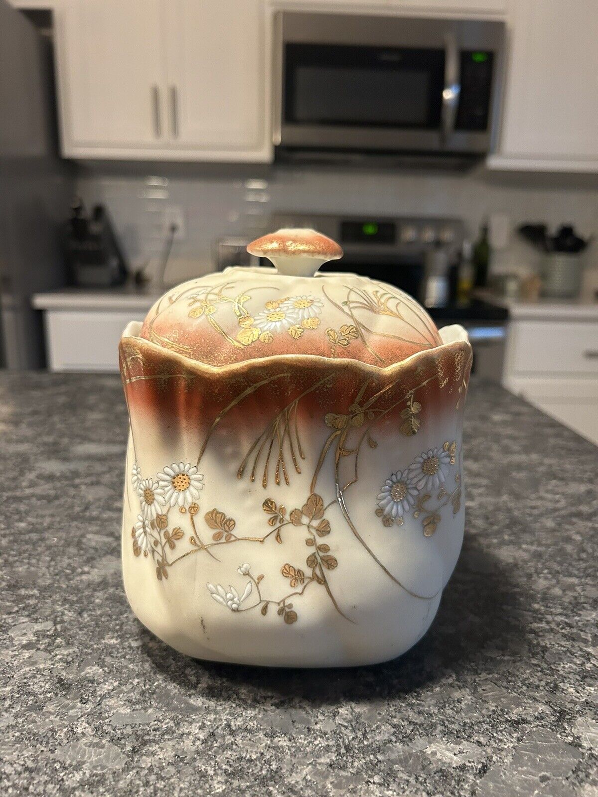Japanese Hand Painted Jar 