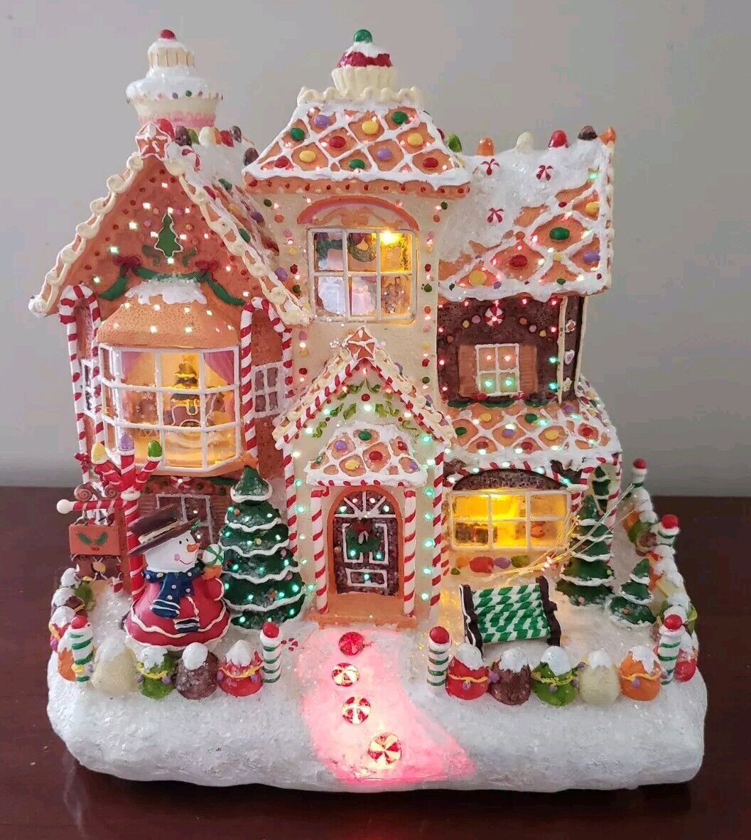 Fiber Optic Gingerbread House Windmill 2005 Sam's Club Holiday Collection W/box