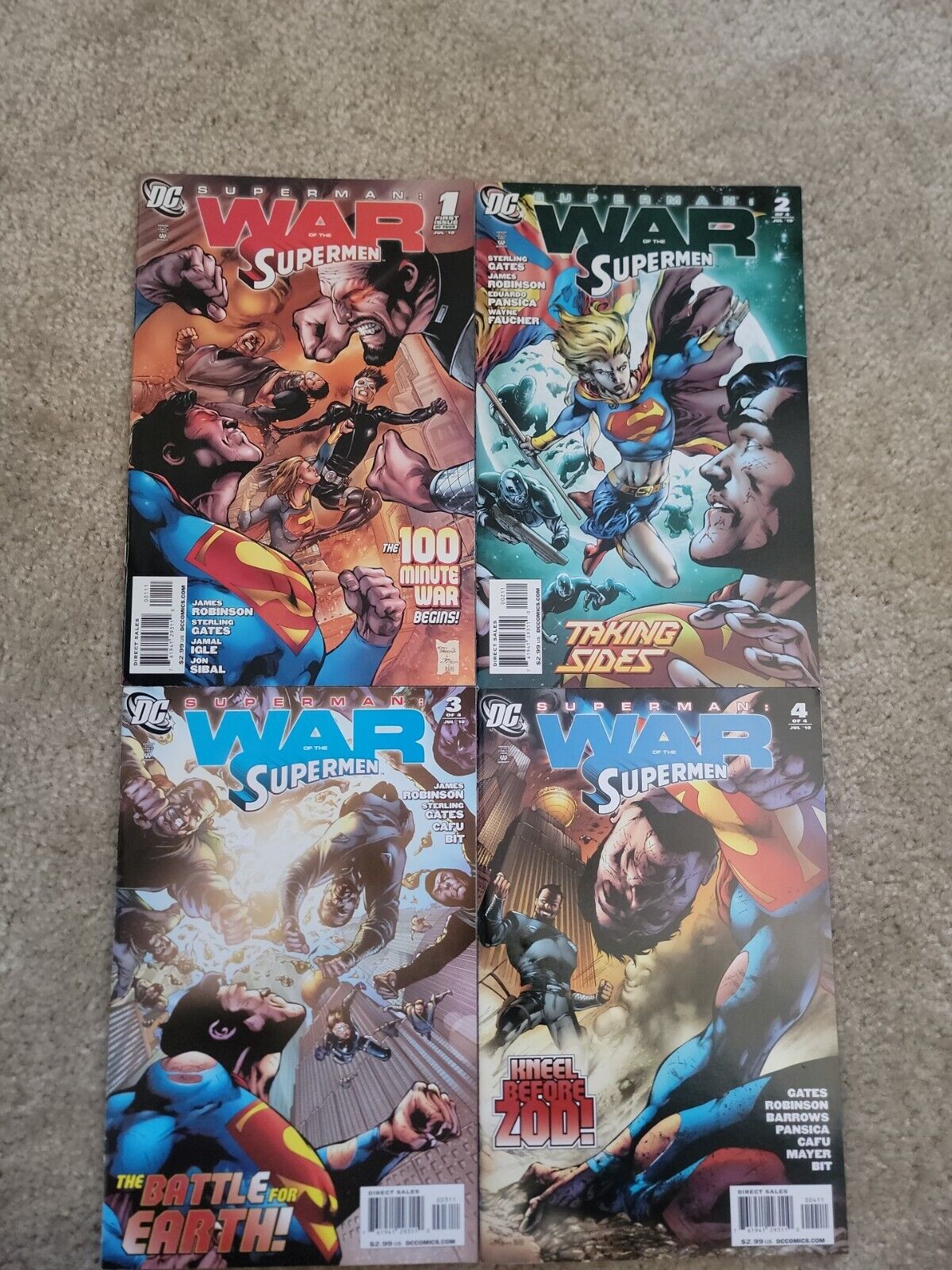 War Of The Supermen Complete DC Comics Ltd Series #  1 ,2  3, 4 