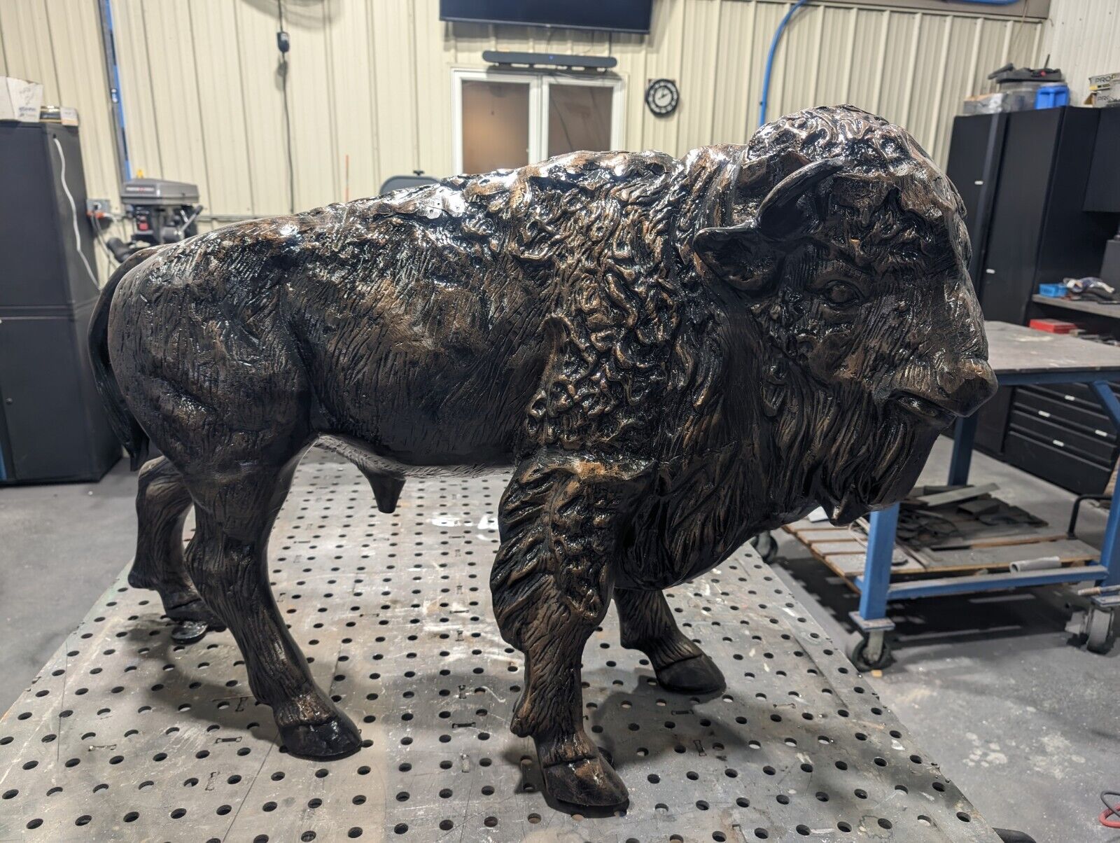 Aluminum Buffalo/ Bison Calf Statue