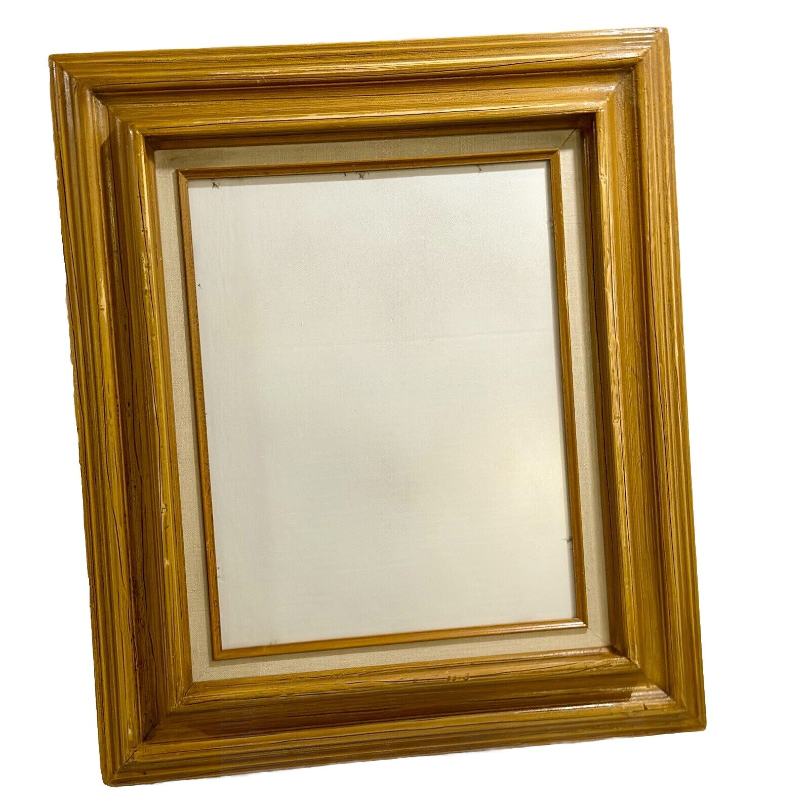 Vintage Solid Wood Layered Picture Frame Made In Mexico