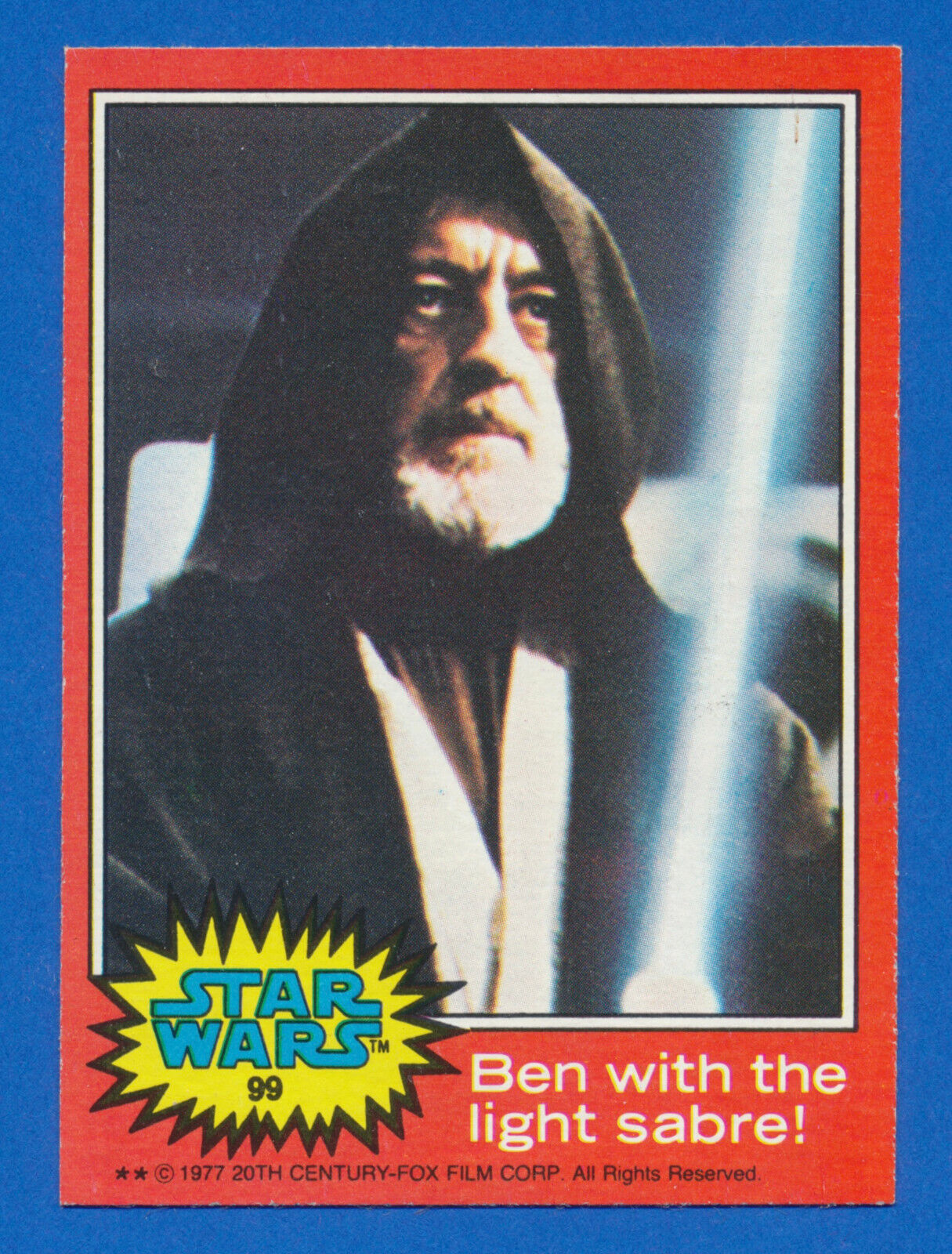 1977 Topps Star Wars #99 Ben with the light sabre
