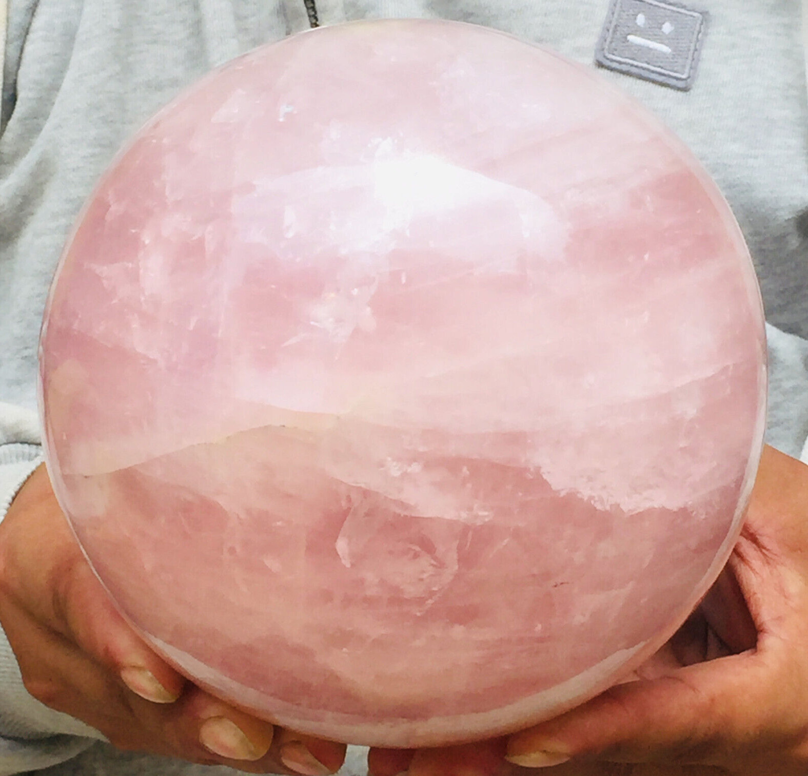 5.6kg Huge Attractive Pink Rose Quartz Crystal Sphere Healing Specimen Lovely