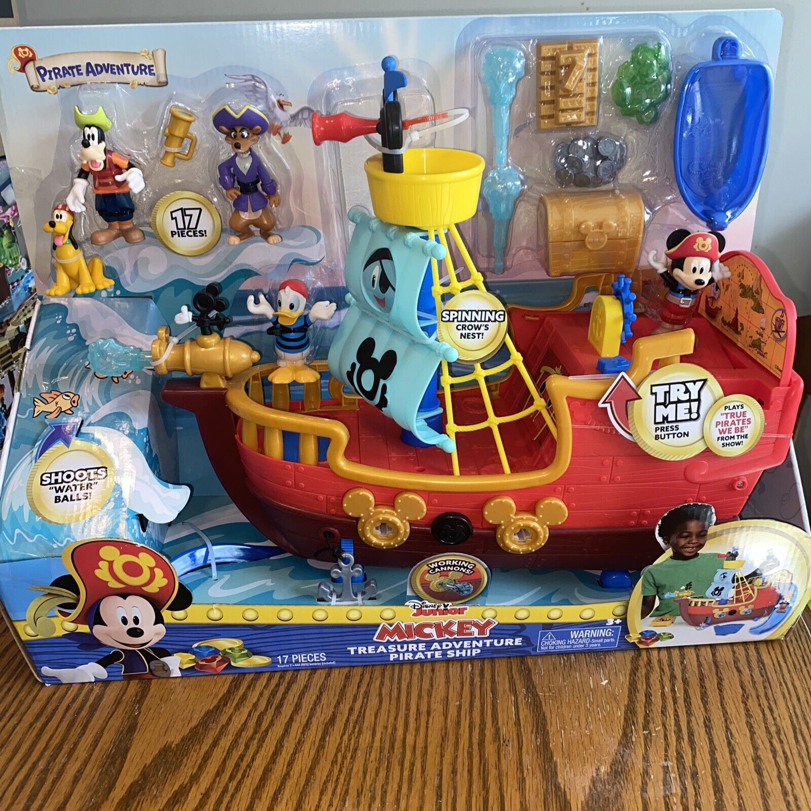 Disney Junior Mickey Mouse Funhouse Treasure Adventure Pirate Ship Sounds New