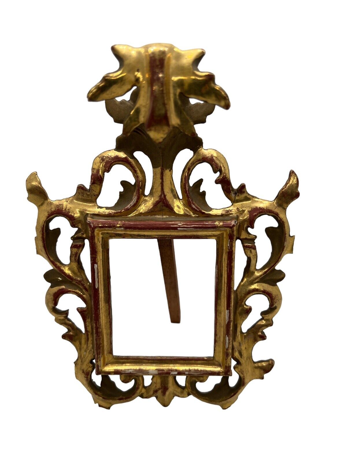 Vintage Italian Gold Gilt Baroque Rococo Wood Frame Small Frame 8”x6”