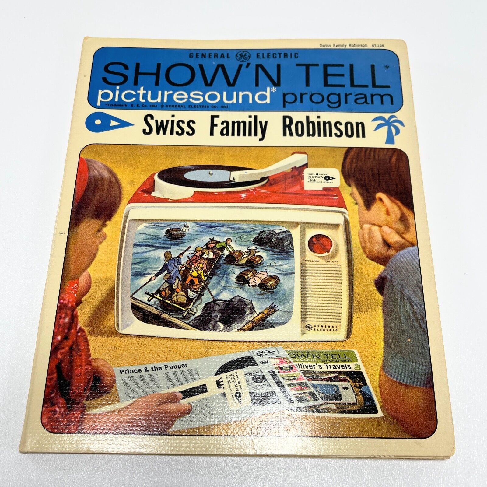 GE Show\'N Tell Picturesound Program Record SWISS FAMILY ROBINSON ST-106 1964