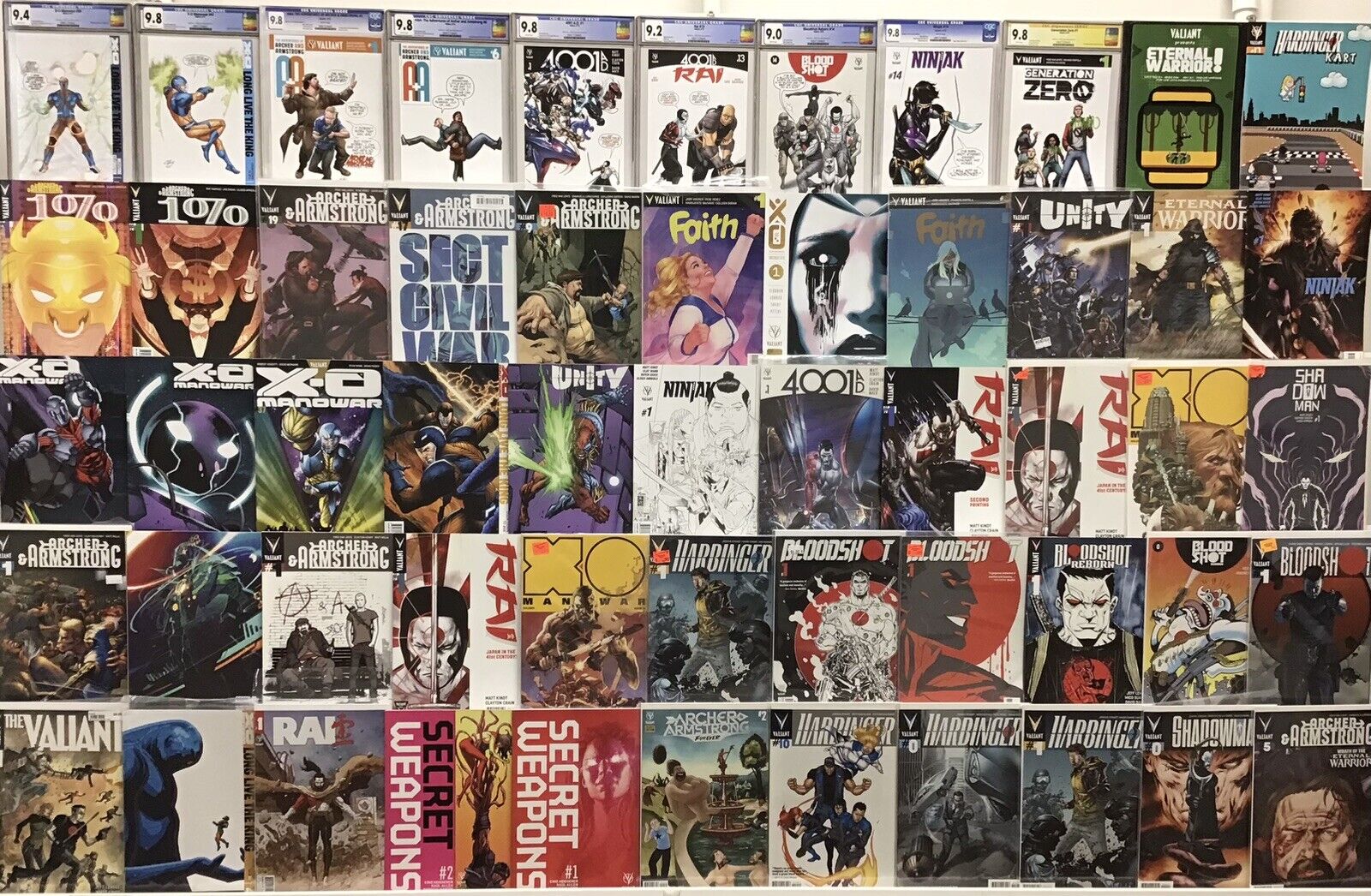 Valiant Variants - Faith, Archer Armstrong, 1070, X-O, Bloodshot - More In Bio