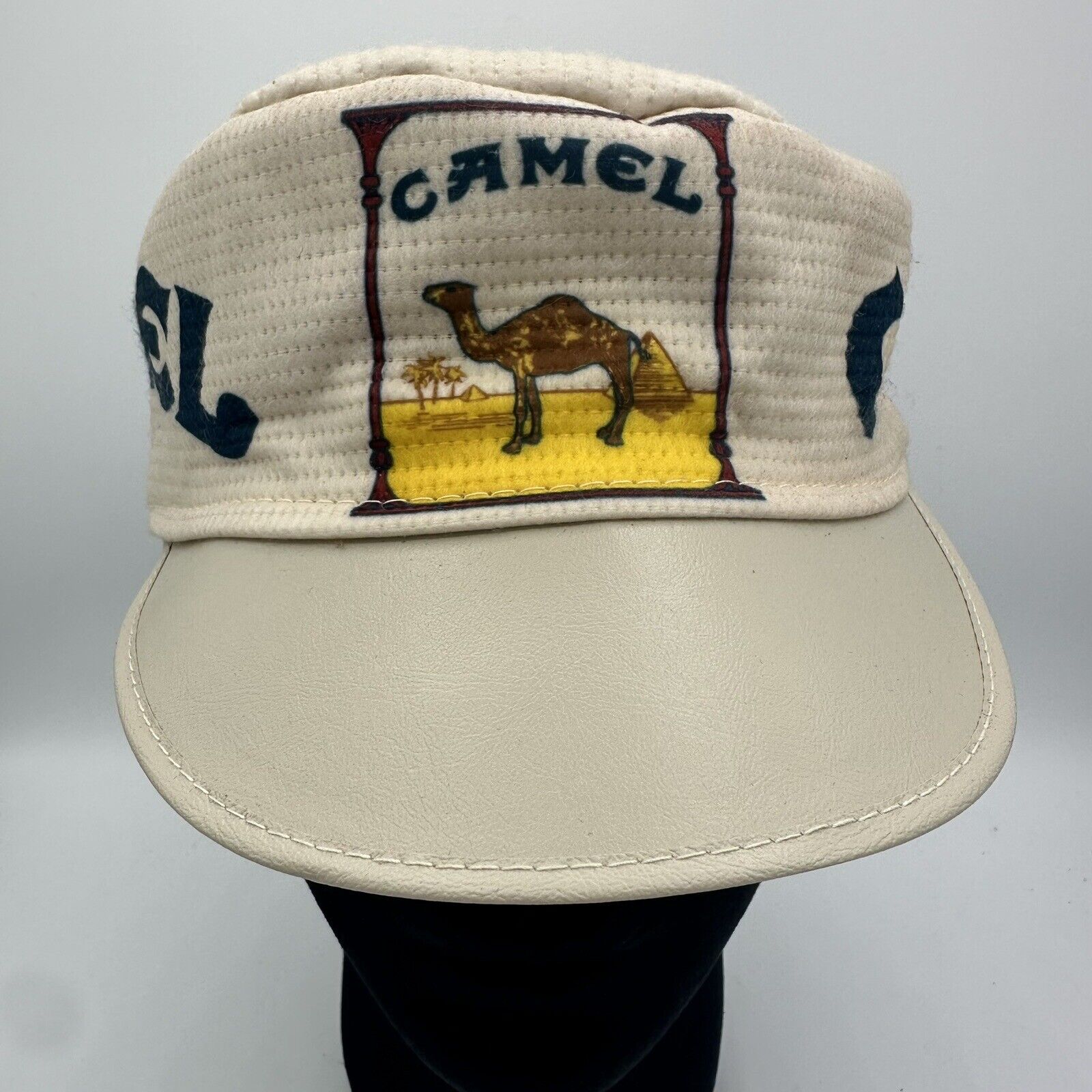 Vintage  Camel Cigarettes Tobacco Painters Hat Cap 1980-90s Wrap Around Logo