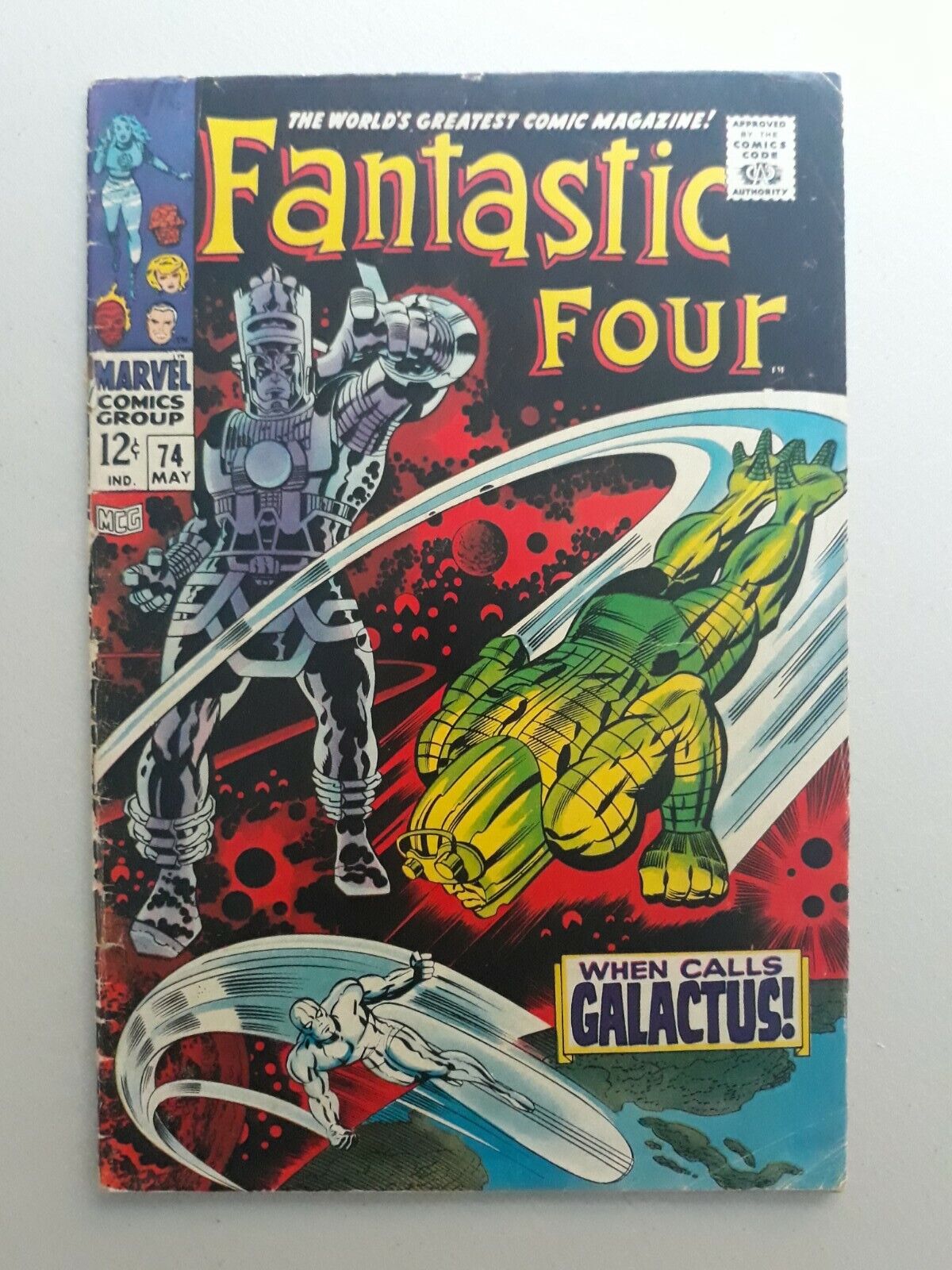 Fantastic Four 74 Galactus, Silver Surfer Marvel Comics 1968