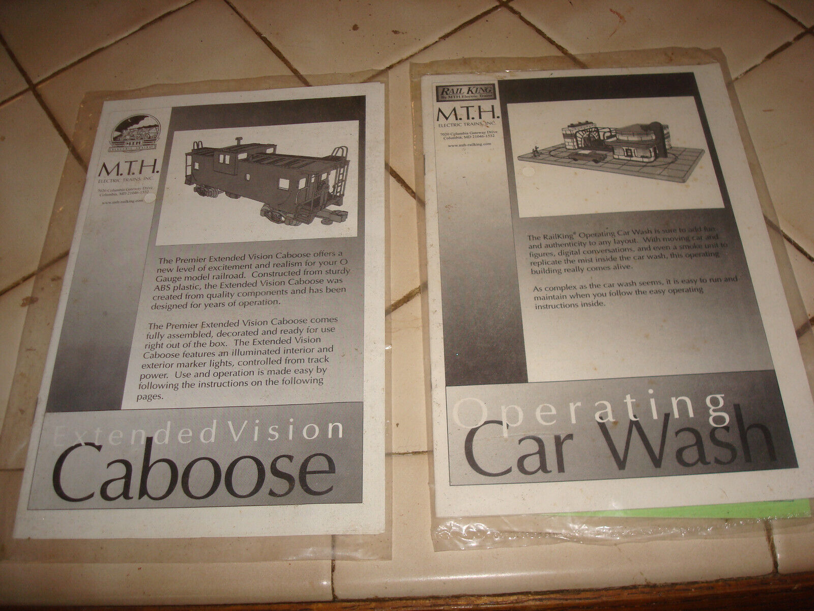 MTH Operating Car Wash Manual & Caboose Manual