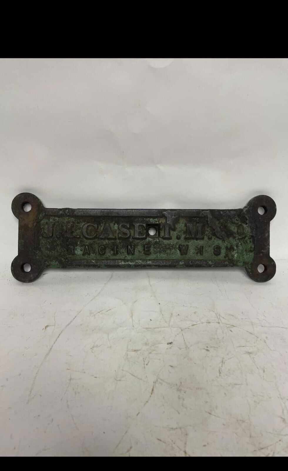 JI Case 1910’s Cast Iron Steam Engine Step Sign Plaque Rare