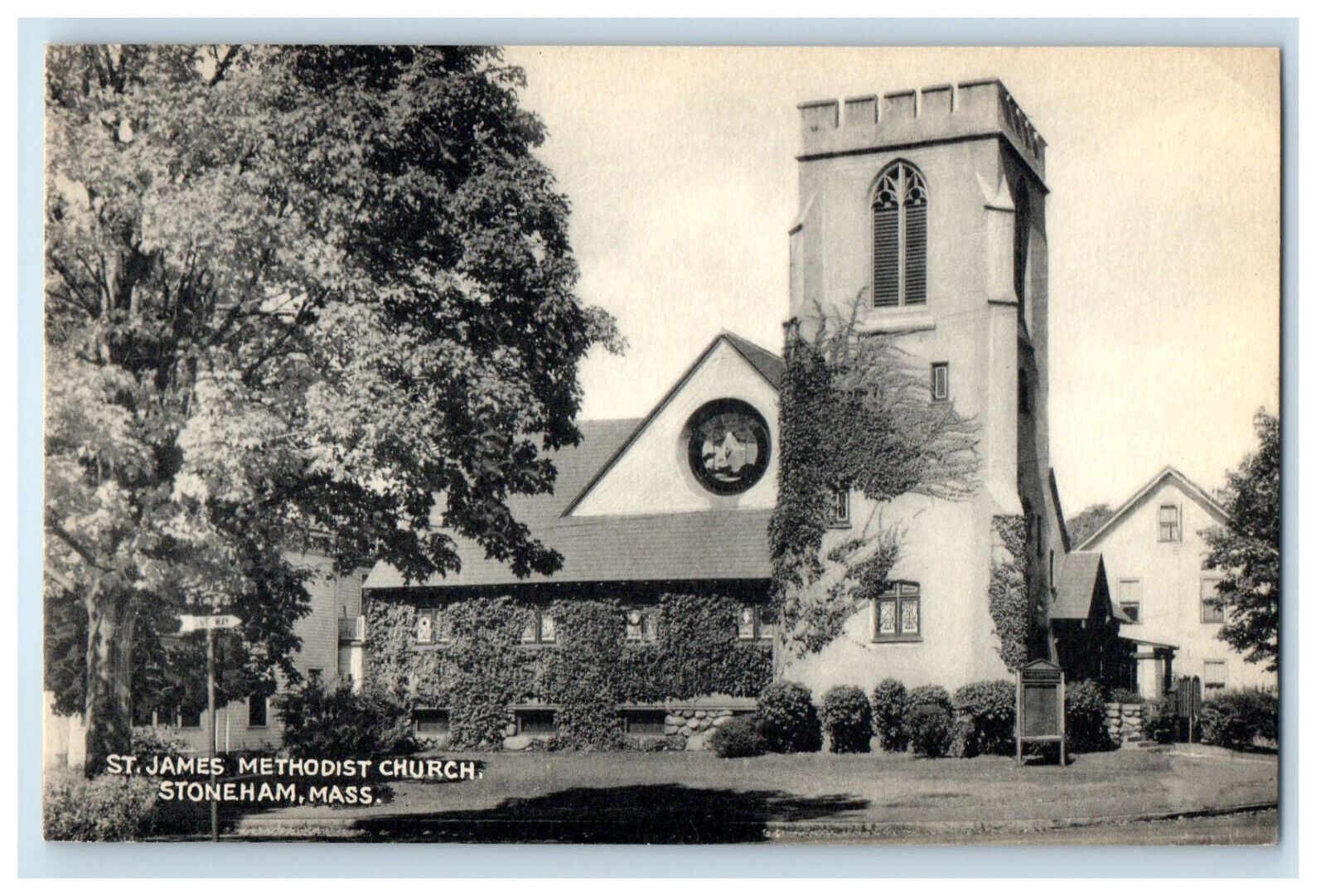 c1910 St. James Methodist Church, Stoneham Massachusetts MA Postcard