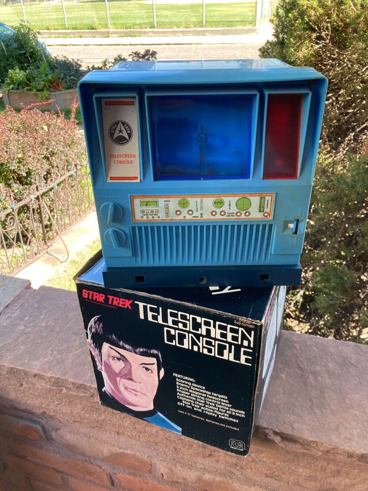 Vintage Star Trek TELESCREEN CONSOLE PLAYSET Mego 1976 (Incomplete Doesn\'t Work)