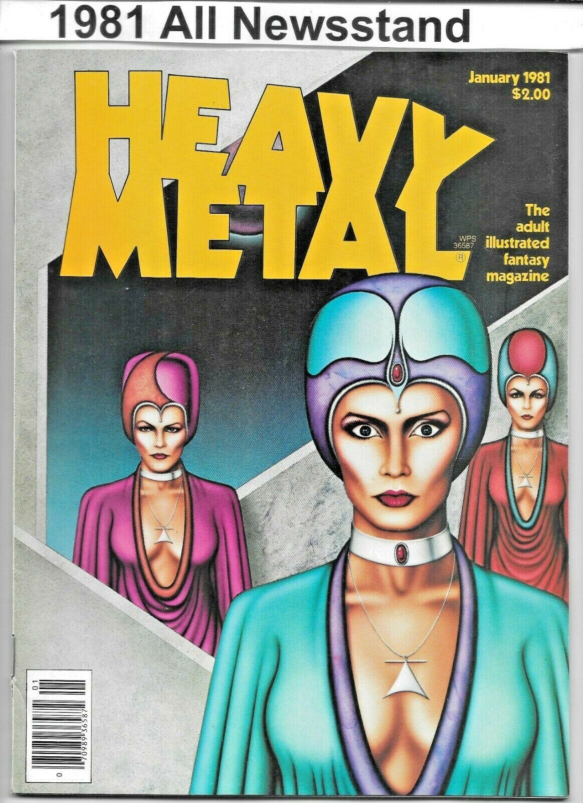 Heavy Metal Magazine 1981 Newsstand (12) Jan thr Dec w/July August September FN+