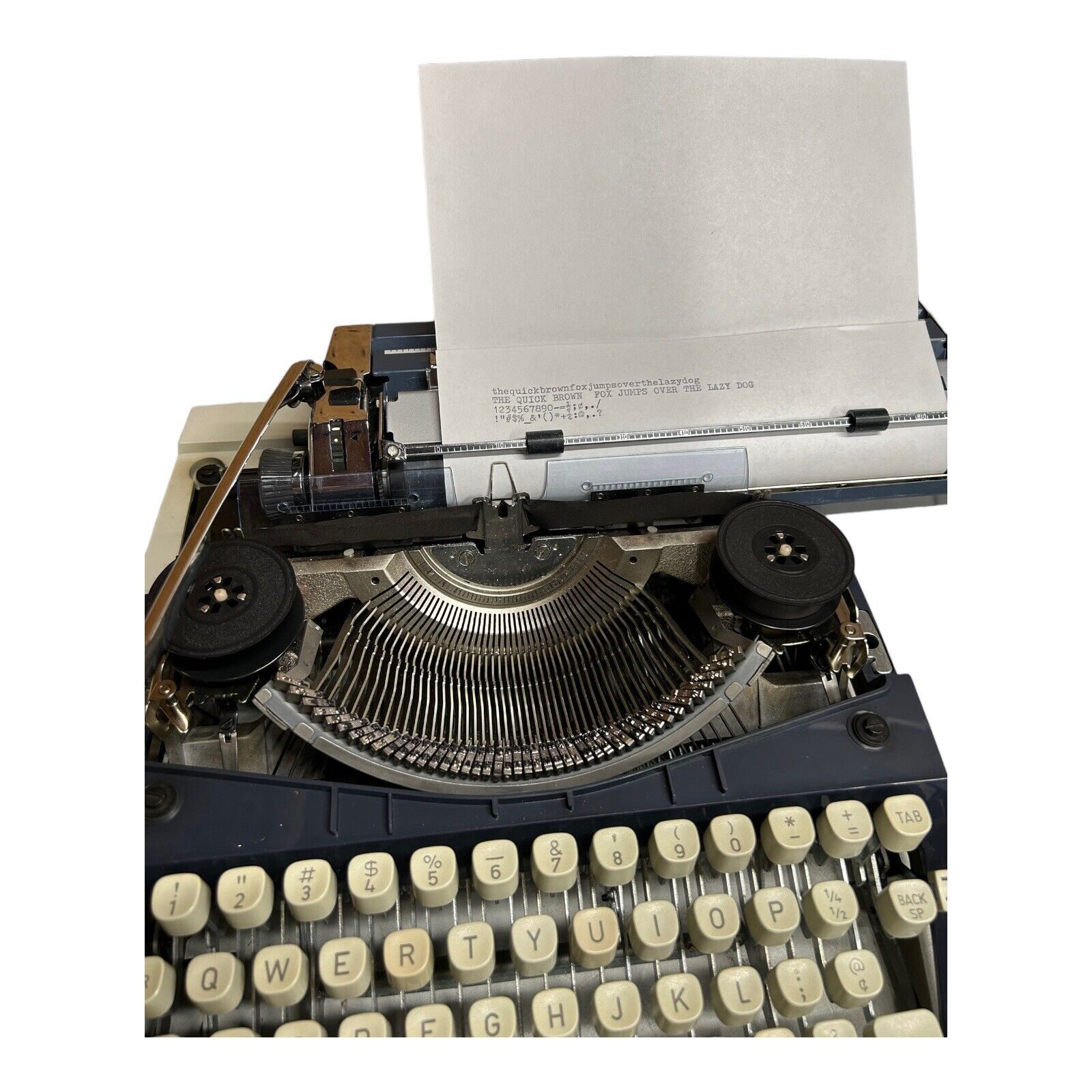 Vintage Adler J5 Blue Portable Typewriter Made in West Germany w/ Original Case