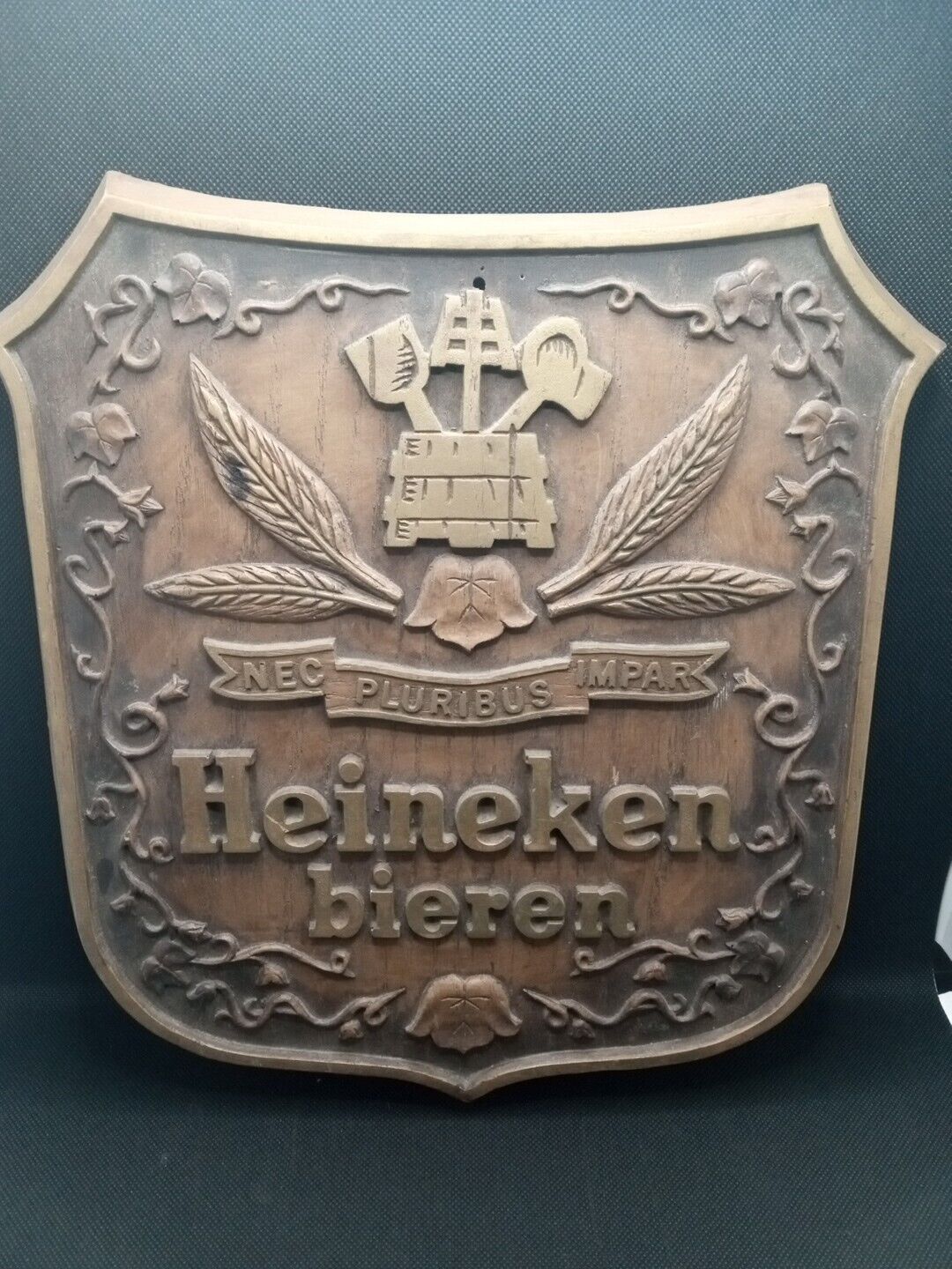 Vintage Heineken Signage Wood