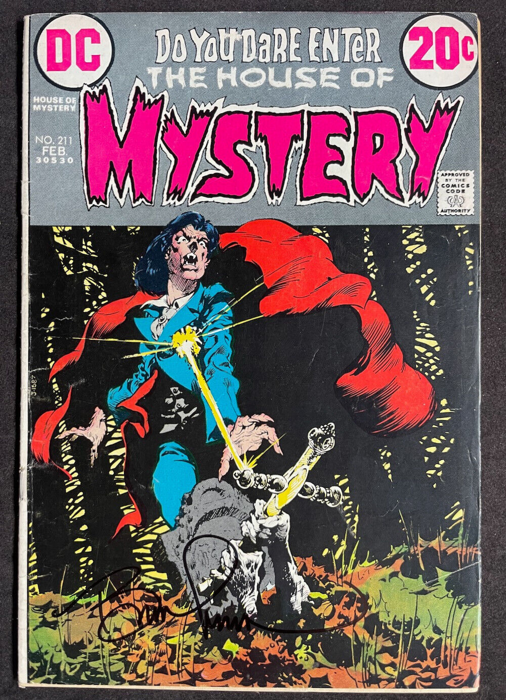 House Of Mystery 211, Signed by Bernie Wrightson  1973 DC Comics Sergio Aragones