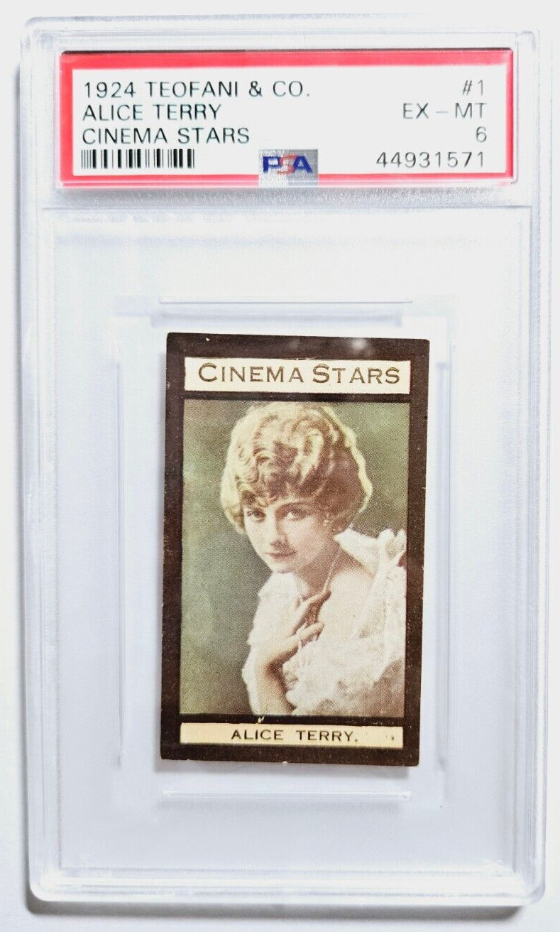 1924 TEOFANI & CO. CINEMA STARS #1 ALICE TERRY PSA 6 EX-MT