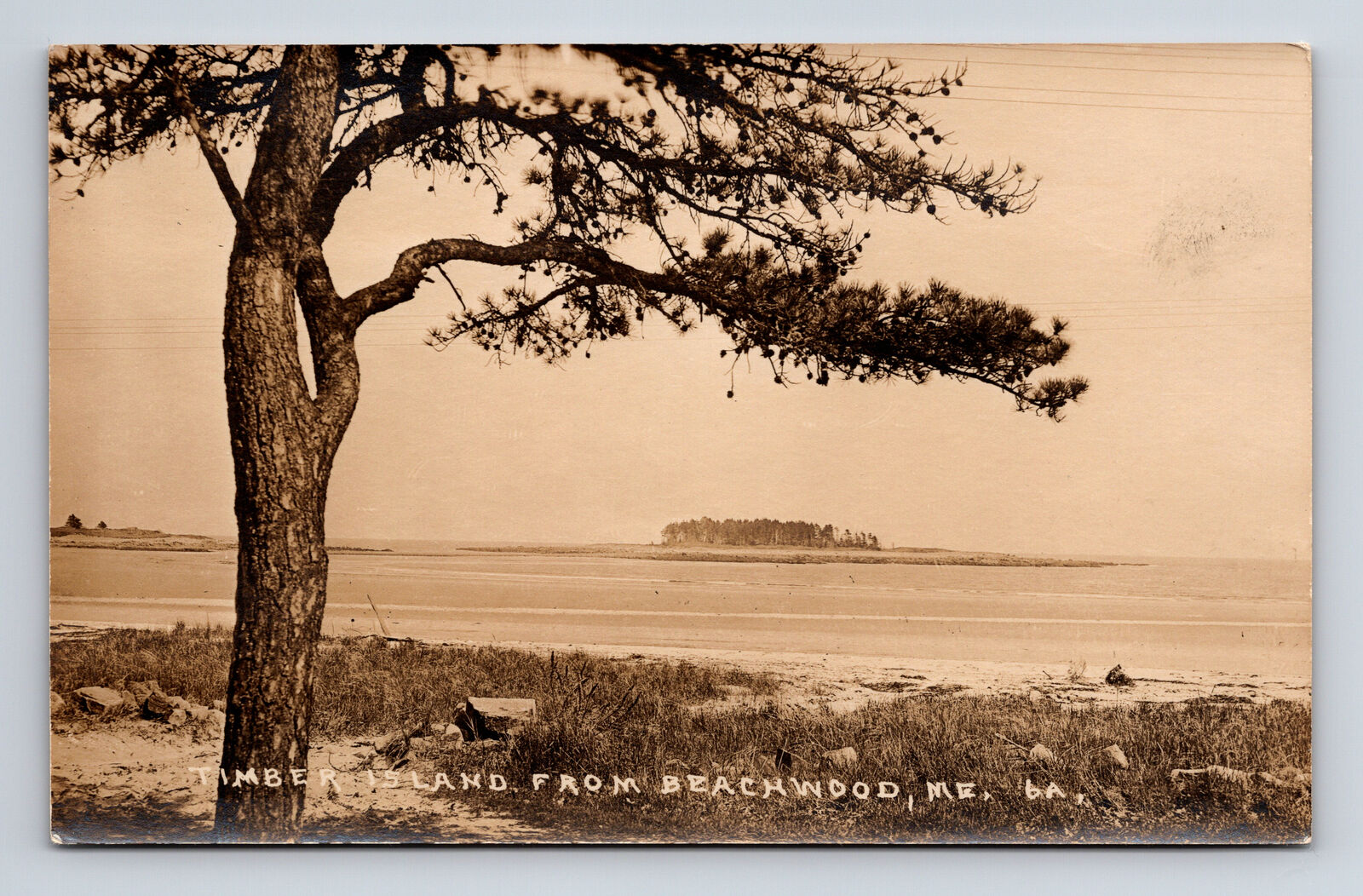 RPPC Scenic View from Beachwood Maine ME Real Photo Postcard