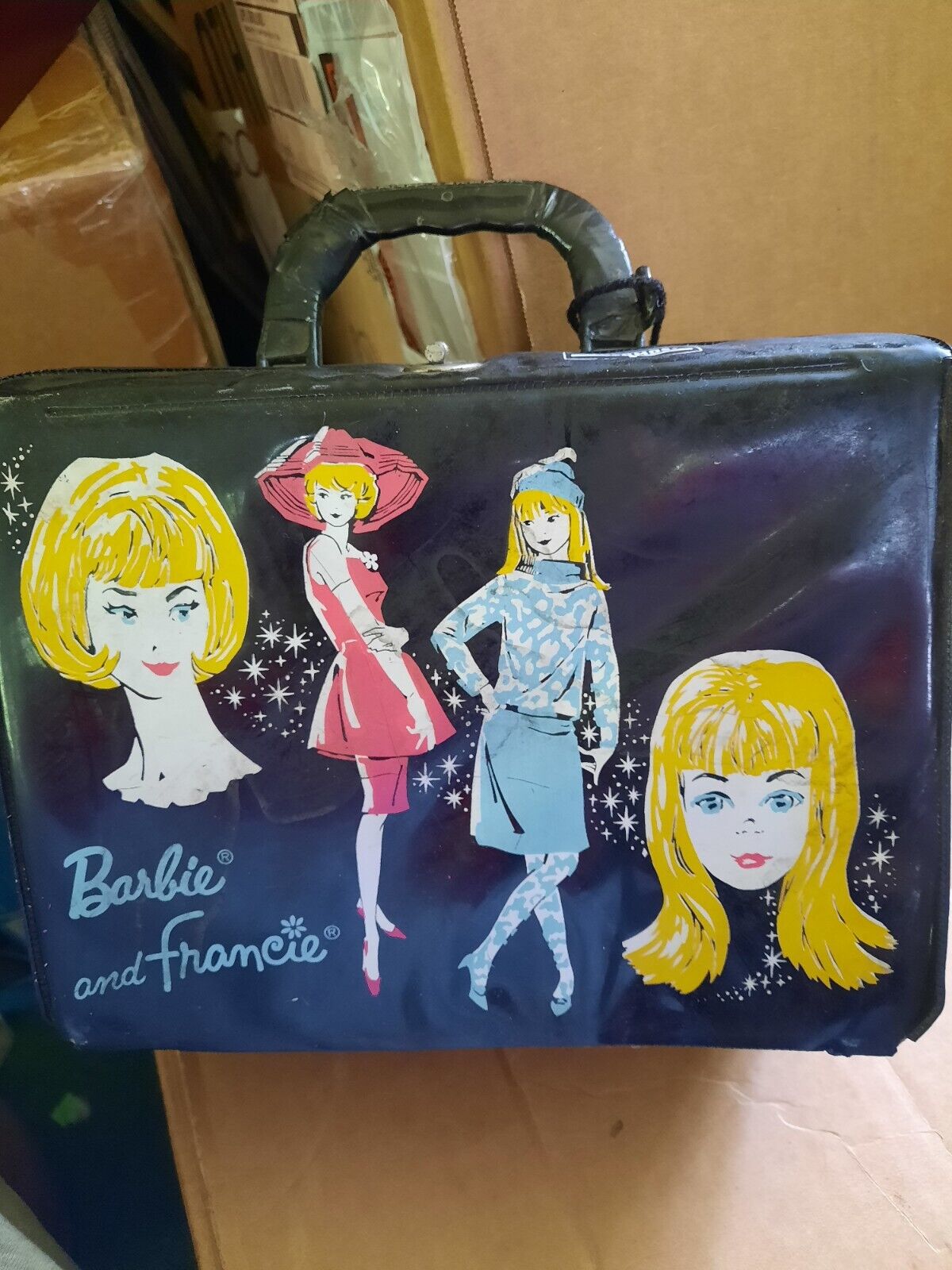 Vintage 1965 Barbie and Francie Lunch Box with Thermos by Thermos Co. Wear