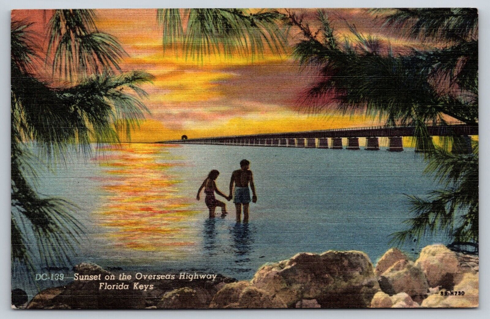 Postcard Sunset On The Overseas Highway Florida Keys  [gk]