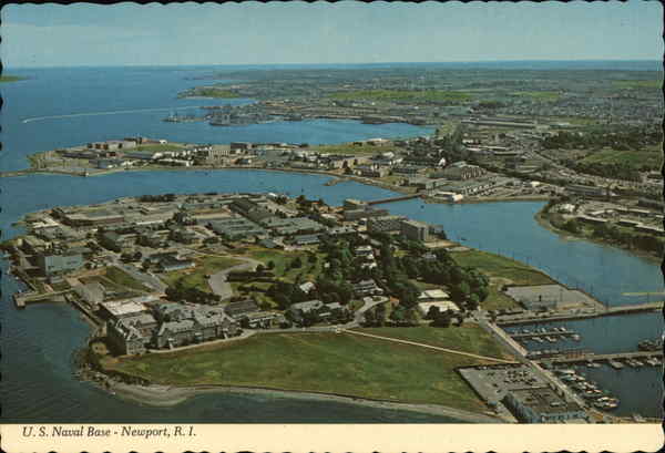Newport,RI U.S. Naval Base Rhode Island John T. Hopf Postcard Vintage Post Card