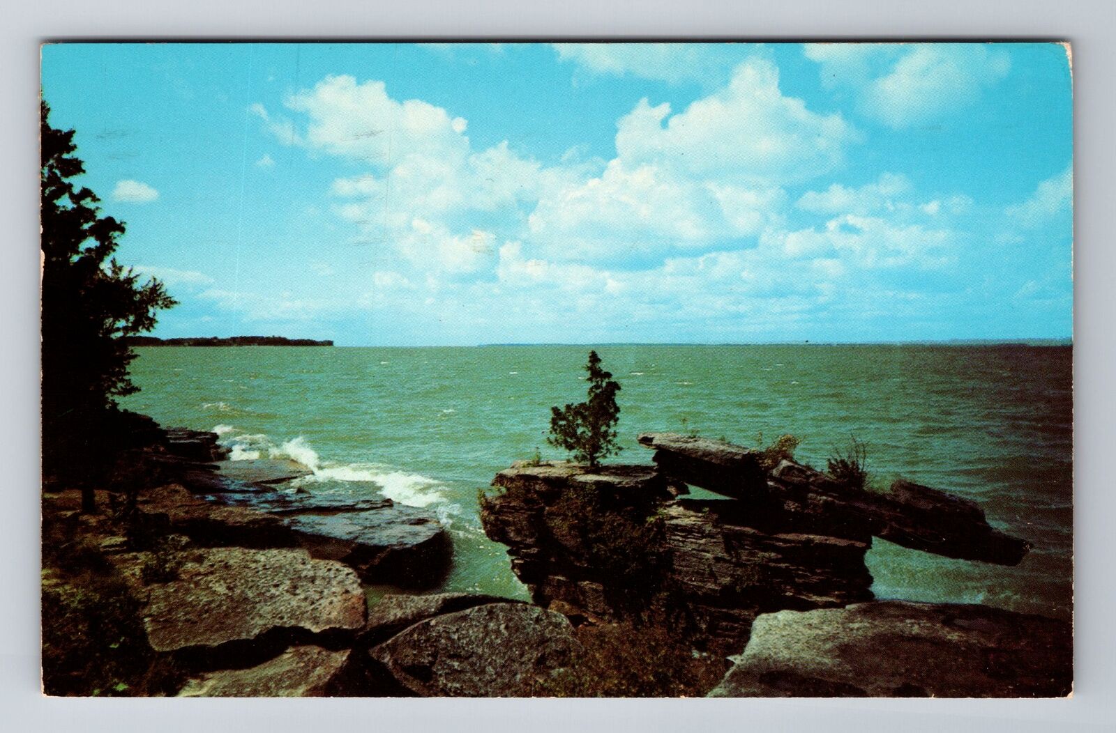 Lake Erie OH- Ohio, Catawba Island, Antique, Vintage c1954 Souvenir Postcard