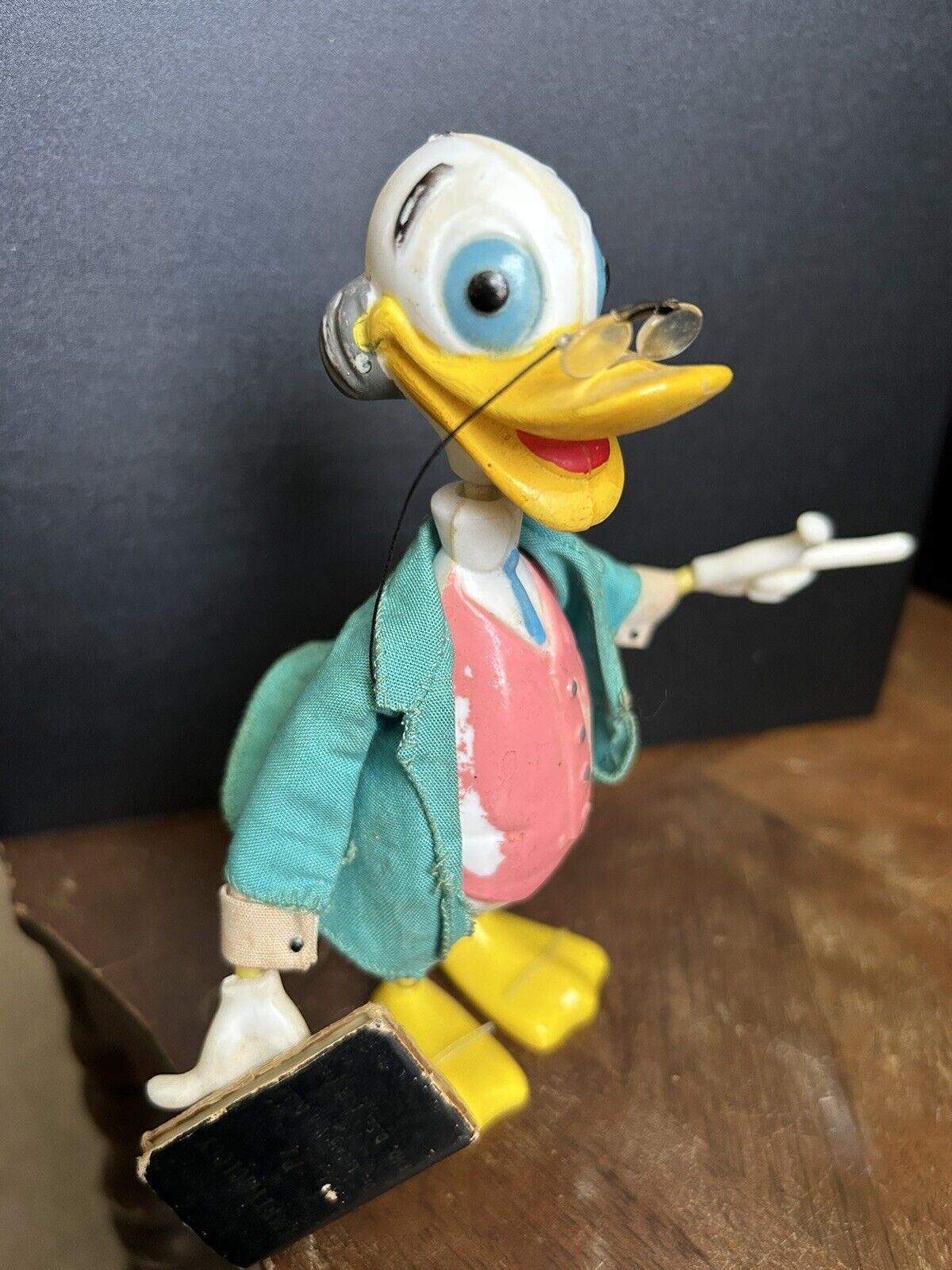 Vintage Walt Disney Ludwig Von Drake with Book And Glasses Very Rare