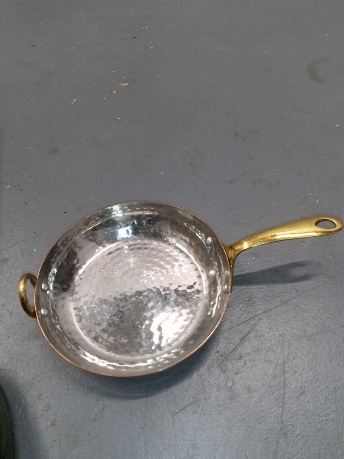 Vintage Copper and Brass Small Pan 6