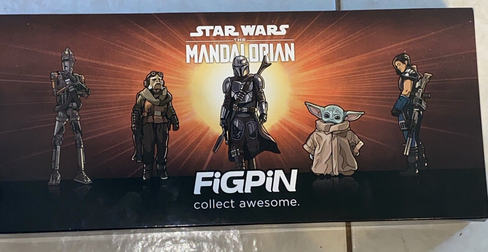 FiGPiN Star Wars The Mandalorian Deluxe Box Set 5  PINS Limited Edition Opened