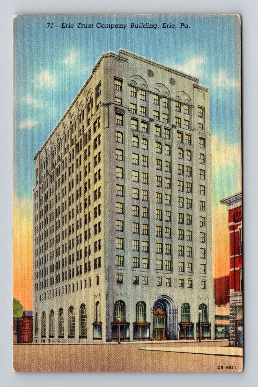 Erie PA-Pennsylvania, Erie Trust Company Building, Antique Vintage Postcard