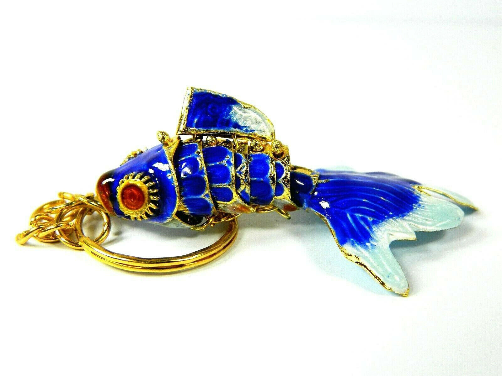 55mm Cloisonne Articulated Goldfish Koi Fish,Pendant Earrings Charm Ornaments