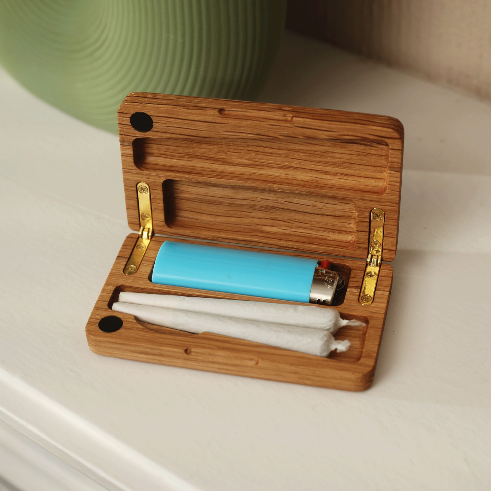 Hardwood Trail Blazer Joint & Lighter Case: All Natural Hardwood Box and Carrier