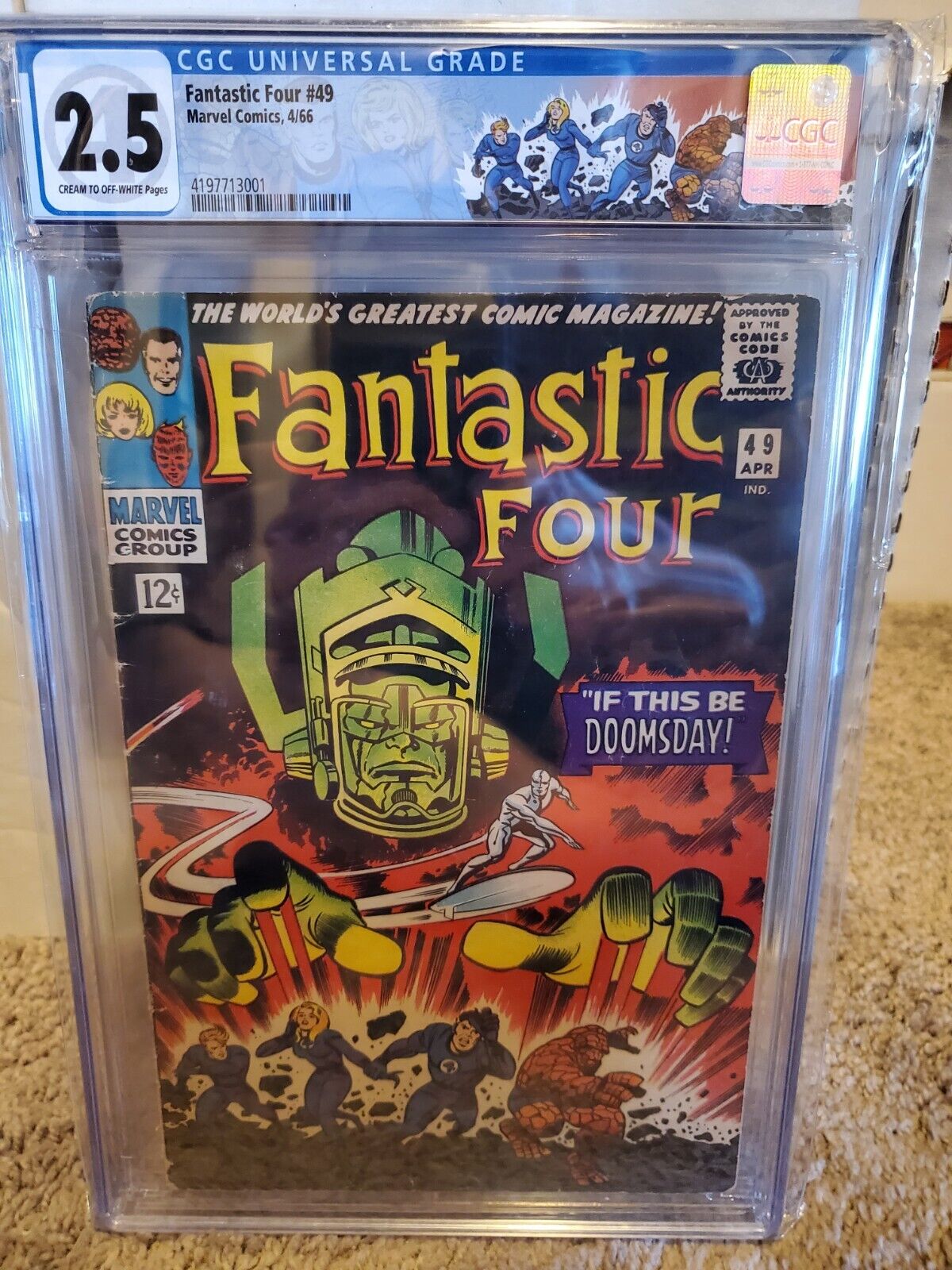Fantastic Four#49 cgc 2.5(1st App&Cover Of Galactus/1st Cover Of Surfer)🔥🔥🔥🔥
