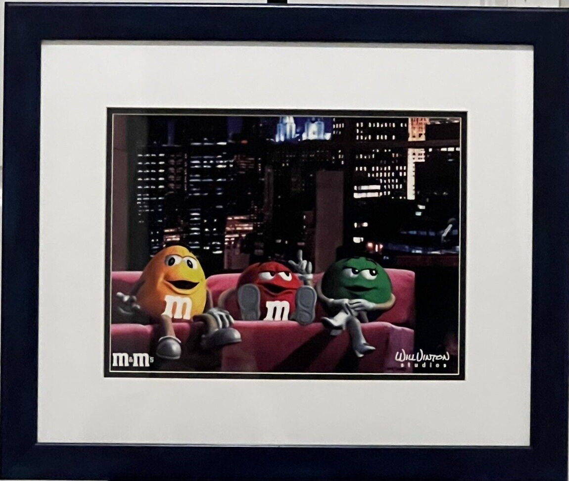 M&M Animation Art w/ Certificate of Authenticity # 1998 of 2000 Framed - Rare