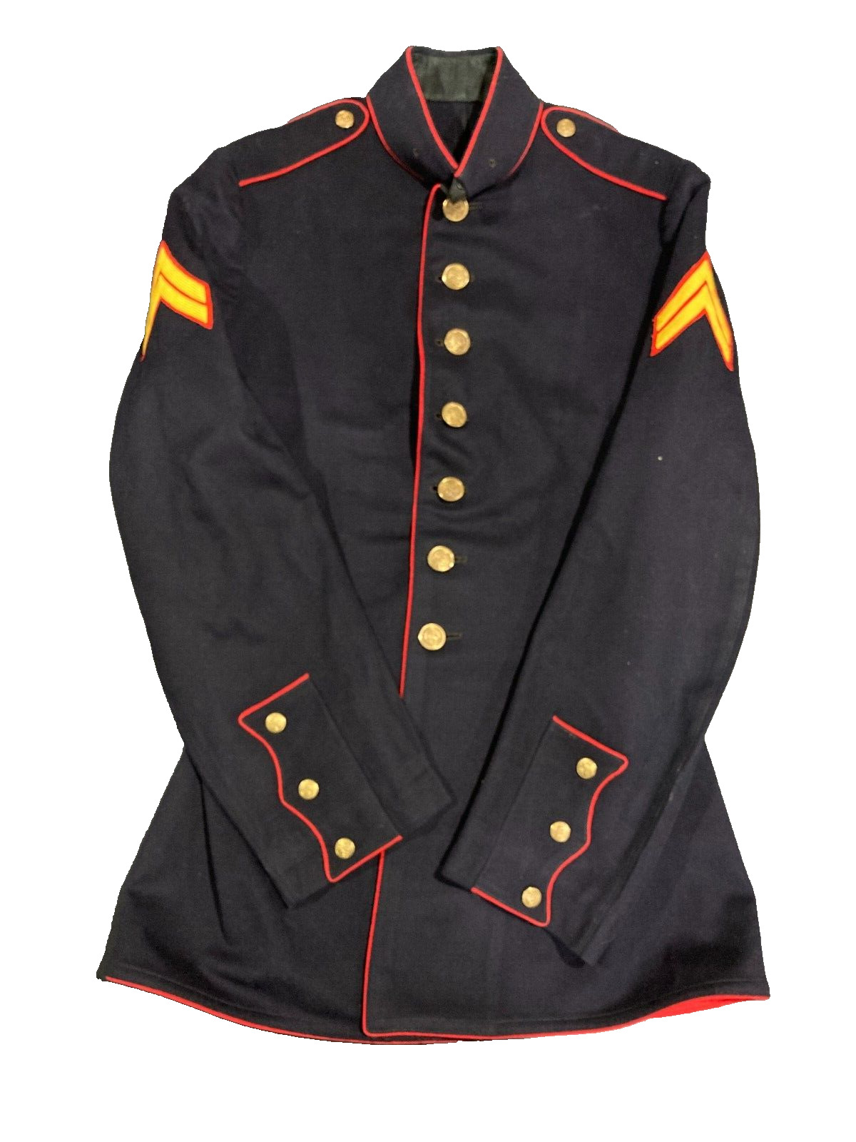 WW2 USMC Uniform Coat Tunic Jacket Blues Pants Quartermaster Dept Scovill Brass