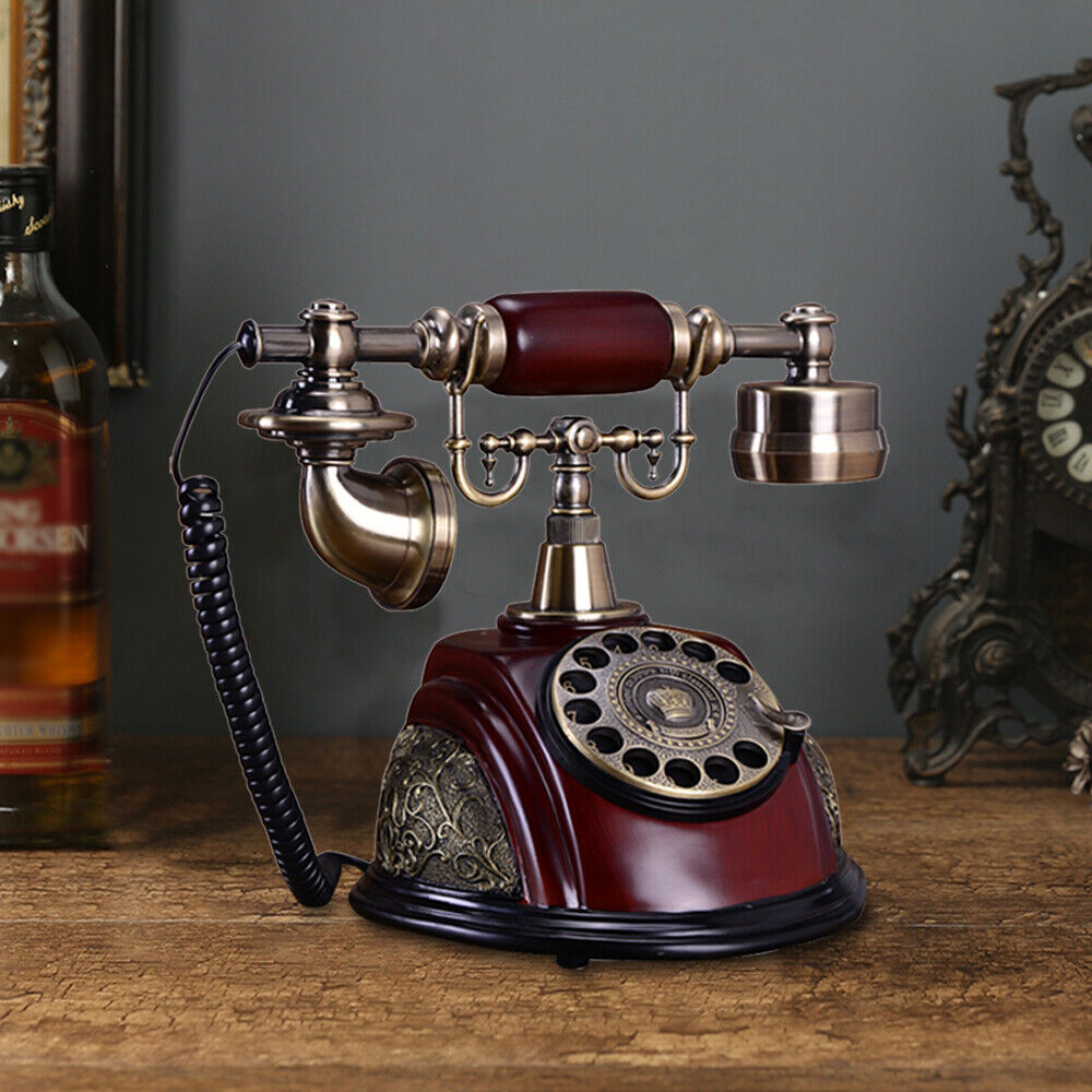 Retro Vintage Antique Telephone Rotary Dial Desk Phone Home Decor , redial USA