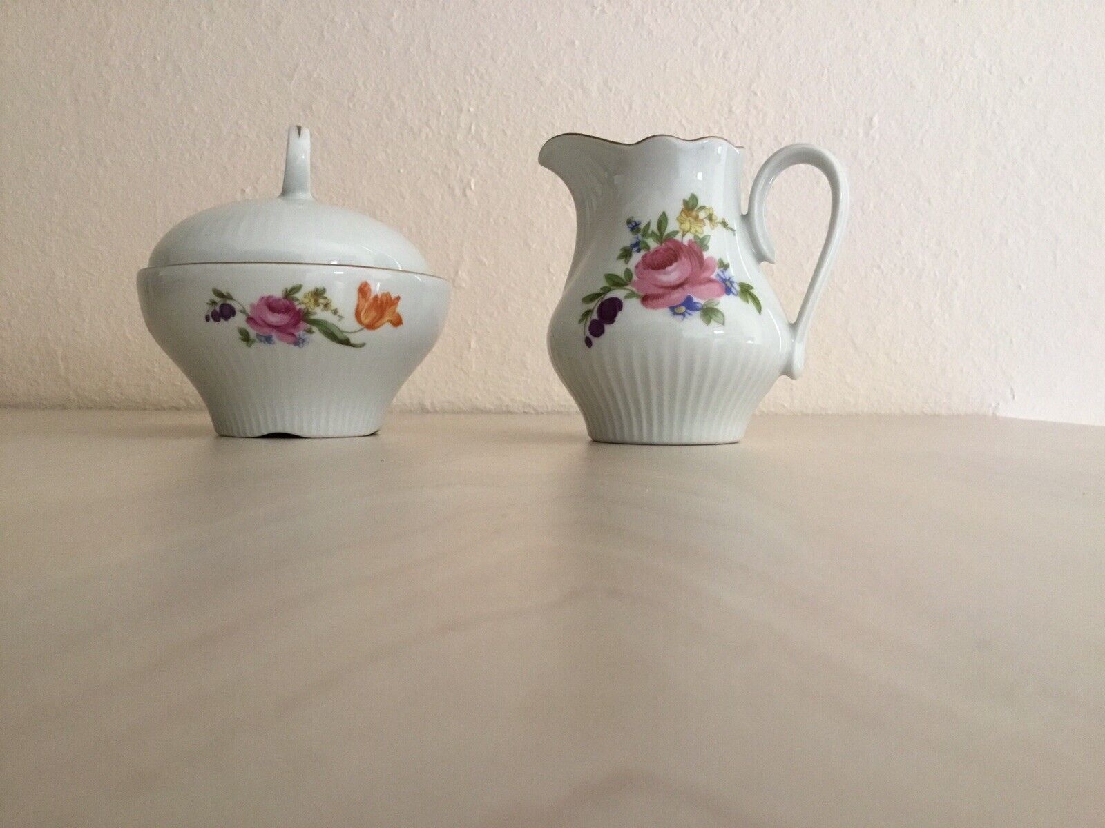 JlMenau Graf Von Henneberg Porcelain Fine China German Demitasse Sugar Creamer