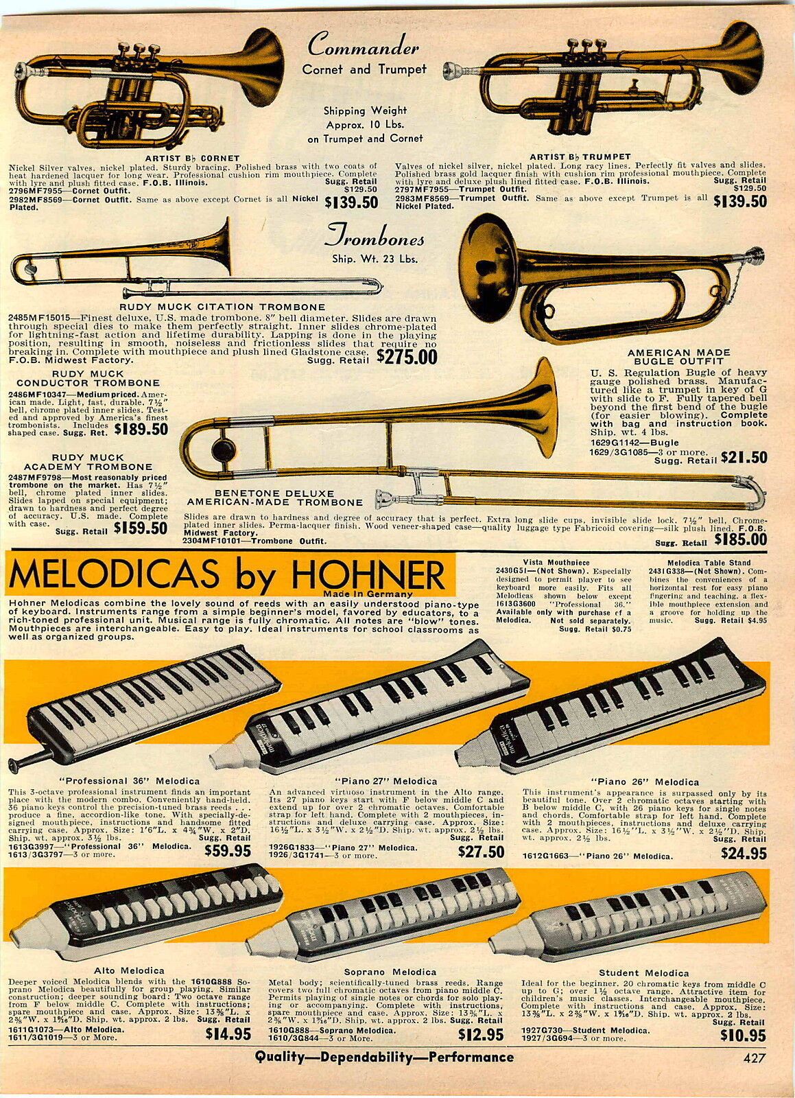 1969 ADVERTISEMENT Harmonica Hohner Chordomonica Melodicas Accordians Concertina