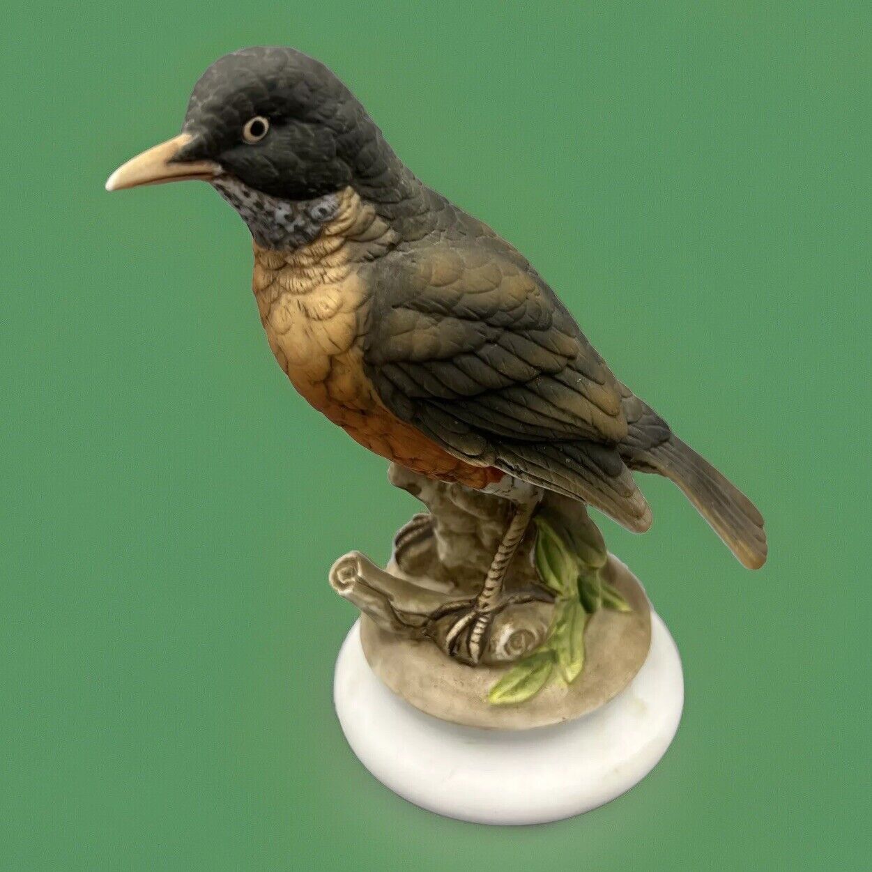 Vintage Lefton China Porcelain Robin Bird Figurine ~ KW1282 Hand Painted 