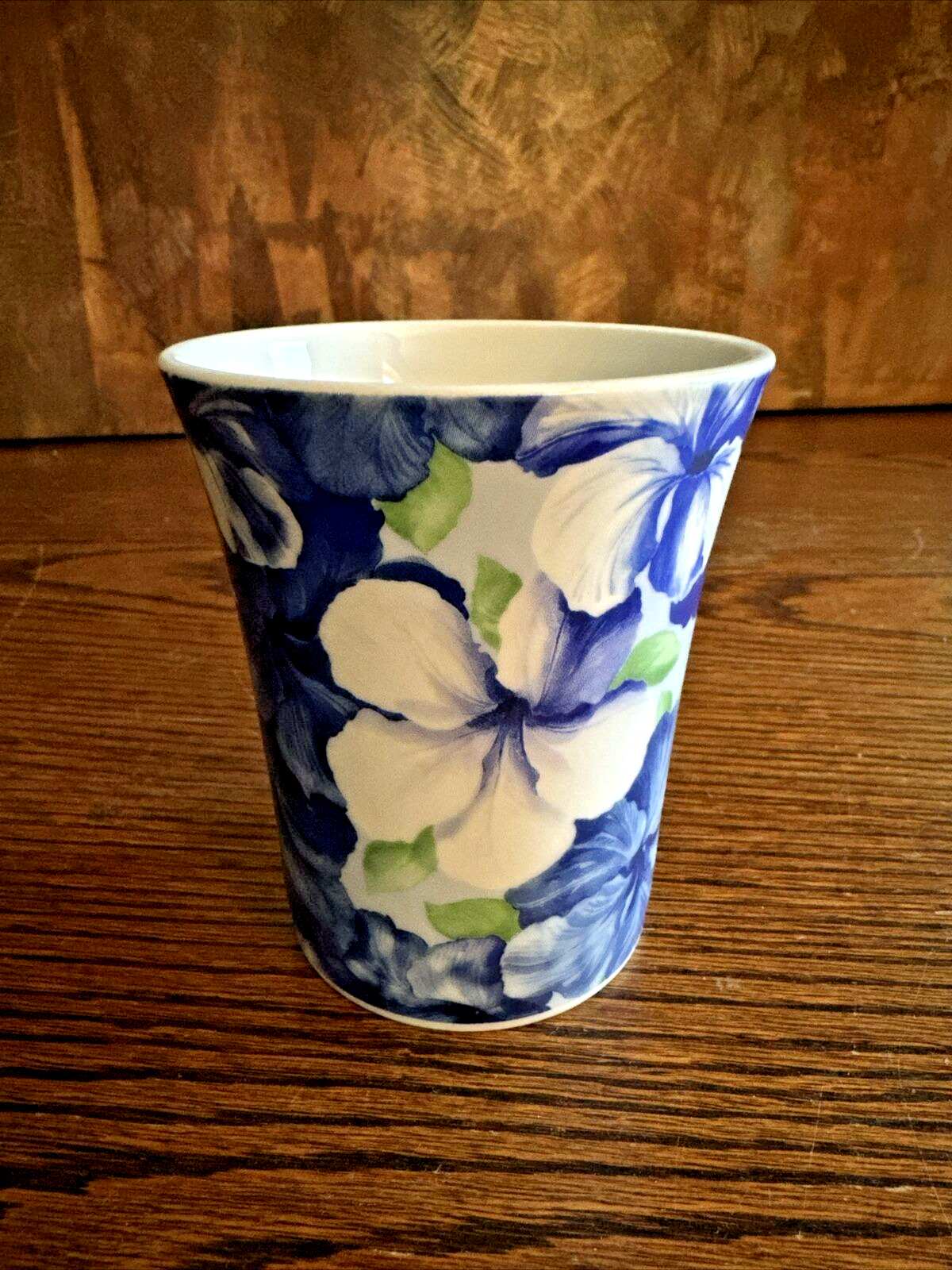 Multiple Choice Tea Mug Blue Green White Floral Pattern  4 In, Lovely