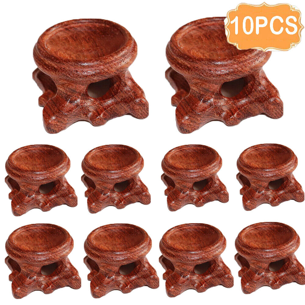 10pcs Wood Display Stand For 20-60MM Crystal Ball Sphere Globe Stone Holder Egg