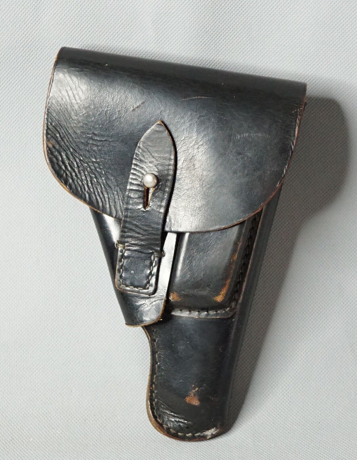 1943 WWII German Officer's Walther PP  Black Leather Pistol Holster Marked