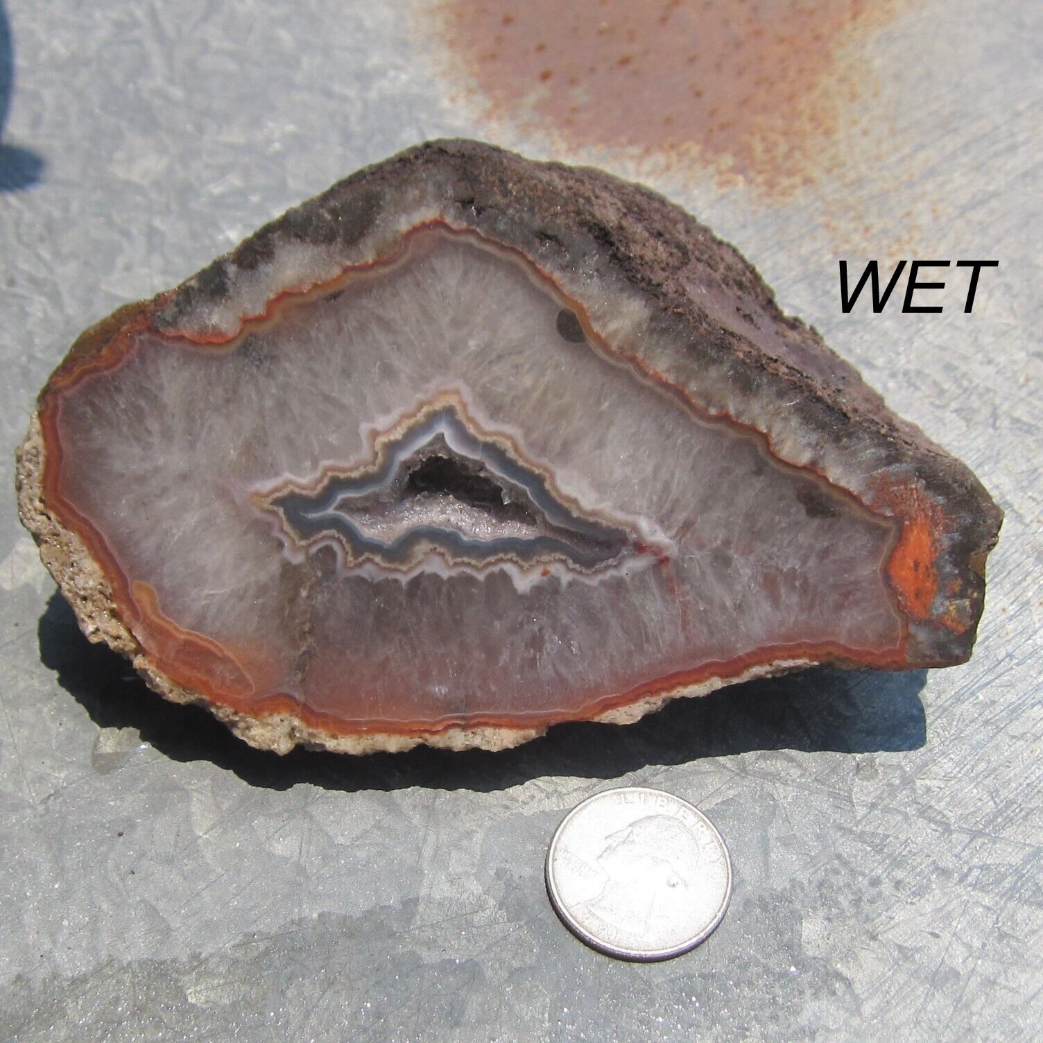 Natural rough agate/Jasper Warring States Agate Geode Display Specimens gm954