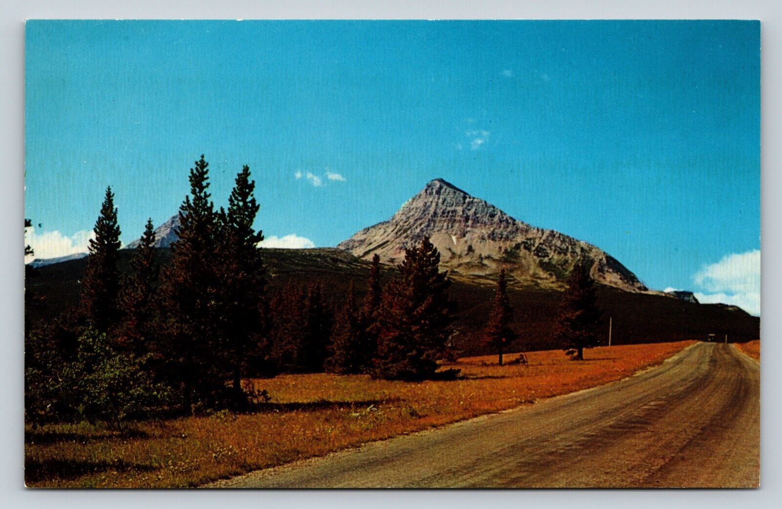 Divide Mountain By Entrance of Glacier National Park VINTAGE Postcard