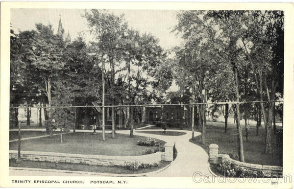 RPPC Potsdam,NY Trinity Episcopal Church St. Lawrence County New York Postcard