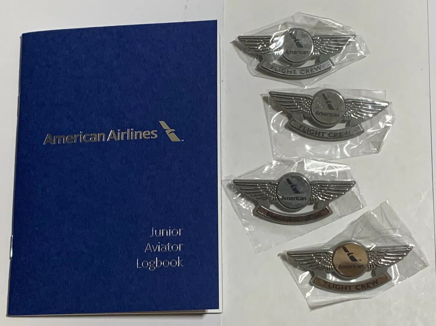 American Airlines - Collectible Lot (1) Junior Aviator Logbook (4) Kiddy Wings